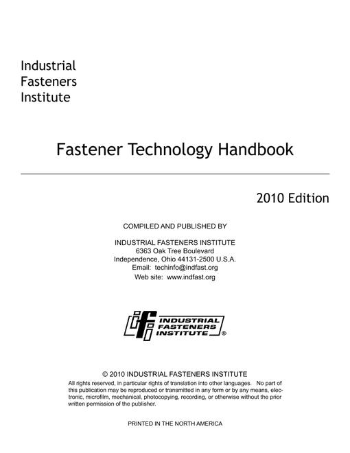 IFI FASTENER TECHNOLOGY HANDBOOK