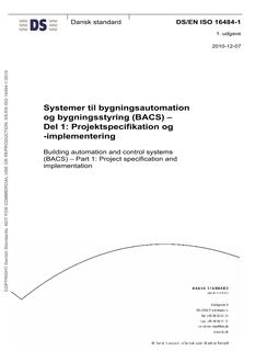 DANSK DS/EN ISO 16484-1