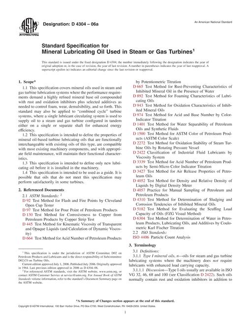 ASTM D4304-06a