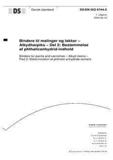 DANSK DS/EN ISO 6744-2