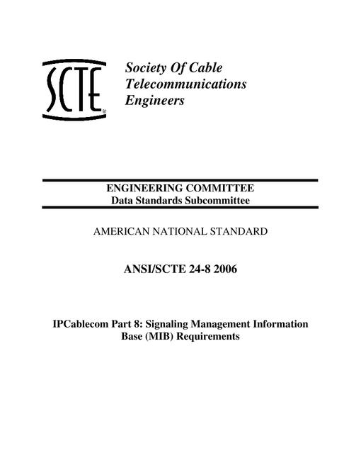 SCTE 24-8 2006