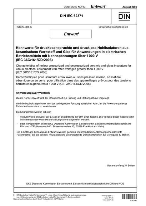 DIN IEC 62371 - DRAFT