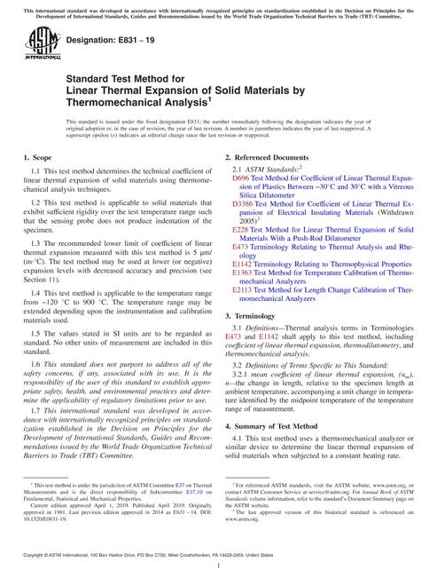ASTM E831-19
