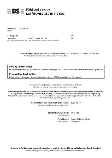 DANSK DSF/ISO/IEC 15045-3-2 ED1