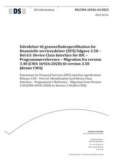 DANSK DS/CWA 16926-63