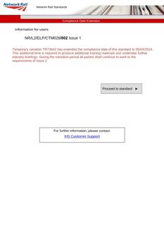 NR NR/L2/ELP/CTM028/002 ISSUE 1