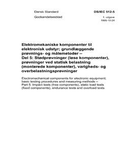 DANSK DS/IEC 512-5