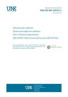 AENOR UNE-EN ISO 10555-1
