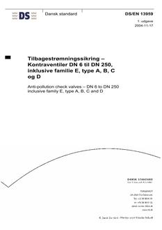 DANSK DS/EN 13959