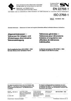 SNV SN EN 22768-1