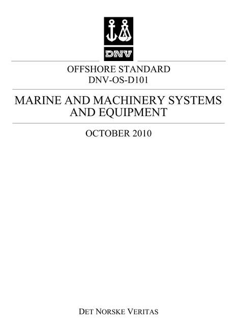DNV DNV-OS-D101
