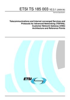 ETSI TS 185 003