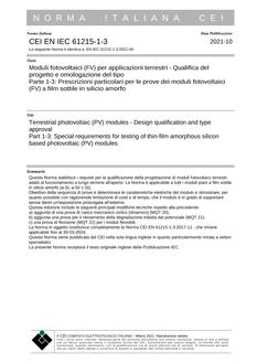 CEI EN IEC 61215-1-3