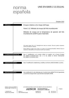 AENOR UNE-EN 60695-2-13