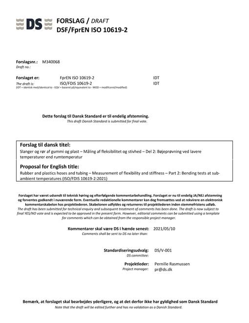 DANSK DSF/FPREN ISO 10619-2