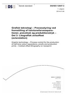 DANSK DS/ISO 12647-3