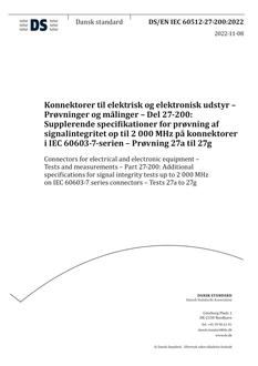 DANSK DS/EN IEC 60512-27-200