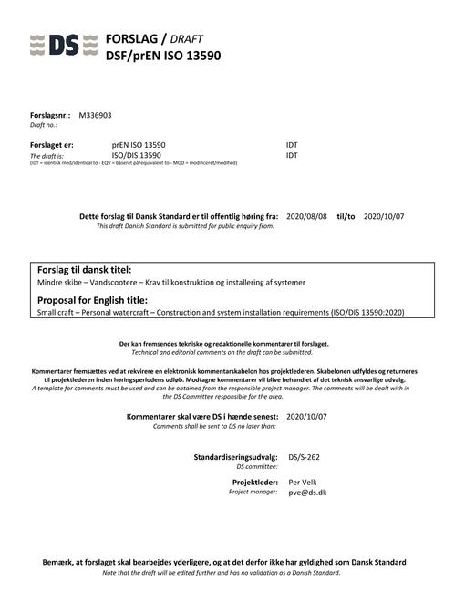 DANSK DSF/PREN ISO 13590