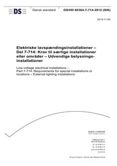 DANSK DS/HD 60364-7-714 (SIK)