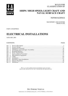 DNV DNV-RU-SHIPS/HSLC PART 4 CHAPTER 8