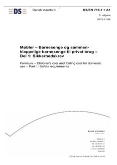 DANSK DS/EN 716-1 + A1
