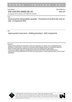 CEI UNI EN 16602-60-14