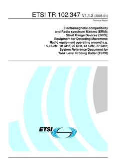 ETSI TR 102 347