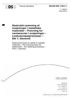 DANSK DS/EN ISO 17641-1