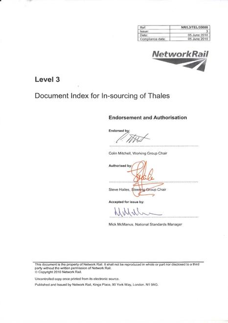 NR NR/L3/TEL/33000 ISSUE 3