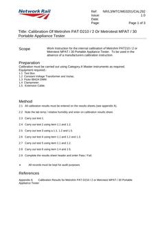 NR NR/L3/MTC/ME0201/CAL292 ISSUE 1