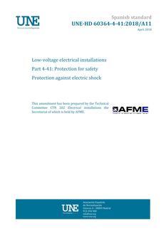 AENOR UNE-HD 60364-4-41