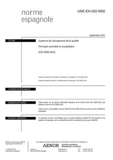 AENOR UNE-EN ISO 9000
