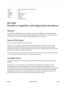 IETF RFC 8810