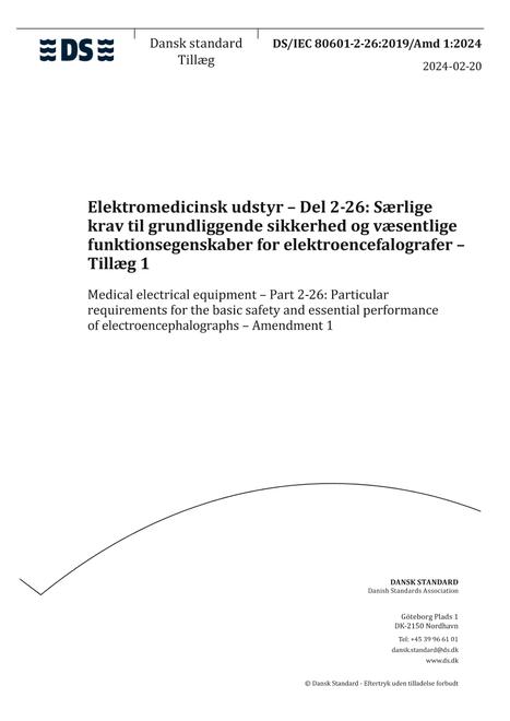 DANSK DS/IEC 80601-2-26