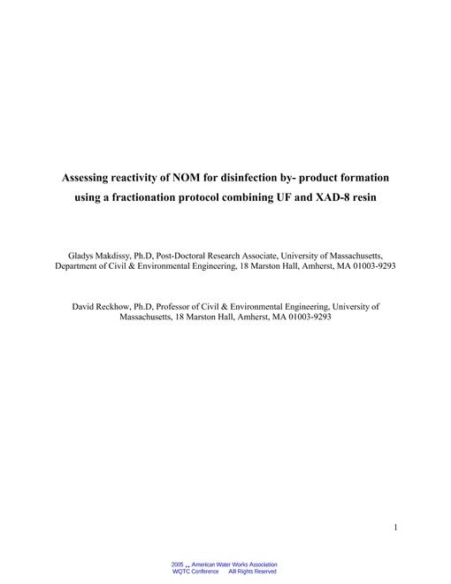 AWWA WQTC62564