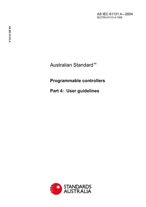 AS IEC 61131.4-2004