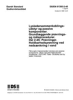 DANSK DS/EN 61300-2-45
