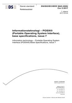 DANSK DS/ISO/IEC/IEEE 9945/COR 2