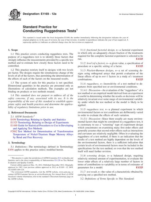 ASTM E1169-12a