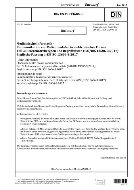 DIN EN ISO 13606-3 - DRAFT