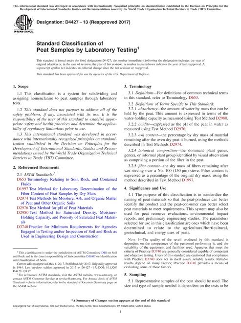 ASTM D4427-13(2017)