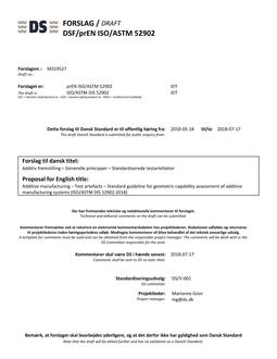DANSK DSF/PREN ISO/ASTM 52902