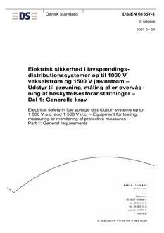 DANSK DS/EN 61557-1