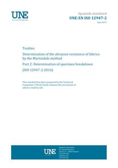 AENOR UNE-EN ISO 12947-2