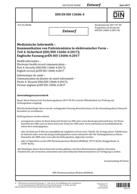 DIN EN ISO 13606-4 - DRAFT