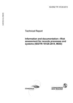 SA/SNZ TR 18128:2015
