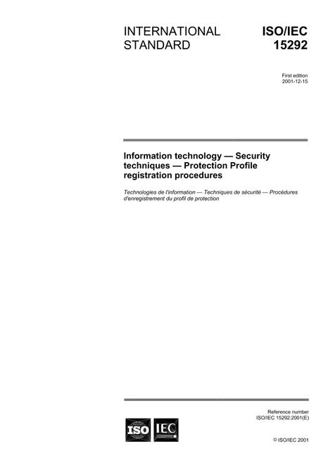 ISO/IEC 15292:2001