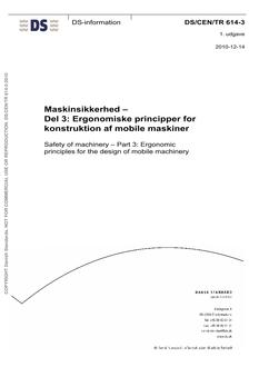 DANSK DS/CEN/TR 614-3