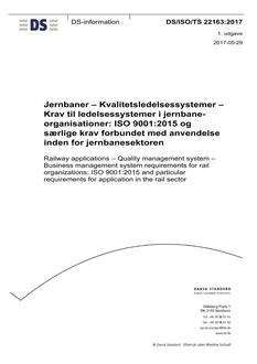 DANSK DS/ISO/TS 22163