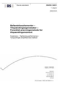 DANSK DS/EN 14831